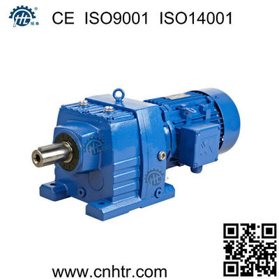 Foot mounted similar to SEW R series inline helical gear motor speed reducer